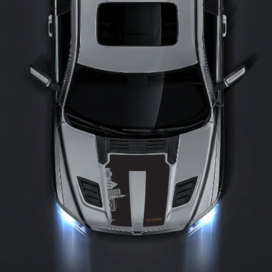 Performance Hood Panel Decal/Sticker - Ottawa Skyline - Cut Graphic Kit - For Dodge RAM 1500 2019-2025 - Premium Vinyl