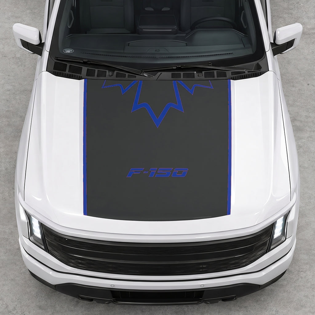 Hood Panel Decal/Sticker - Canada Upper Leaf Graphic Decal Graphic Kit - For Ford F-150 2015-2020 - Premium Vinyl
