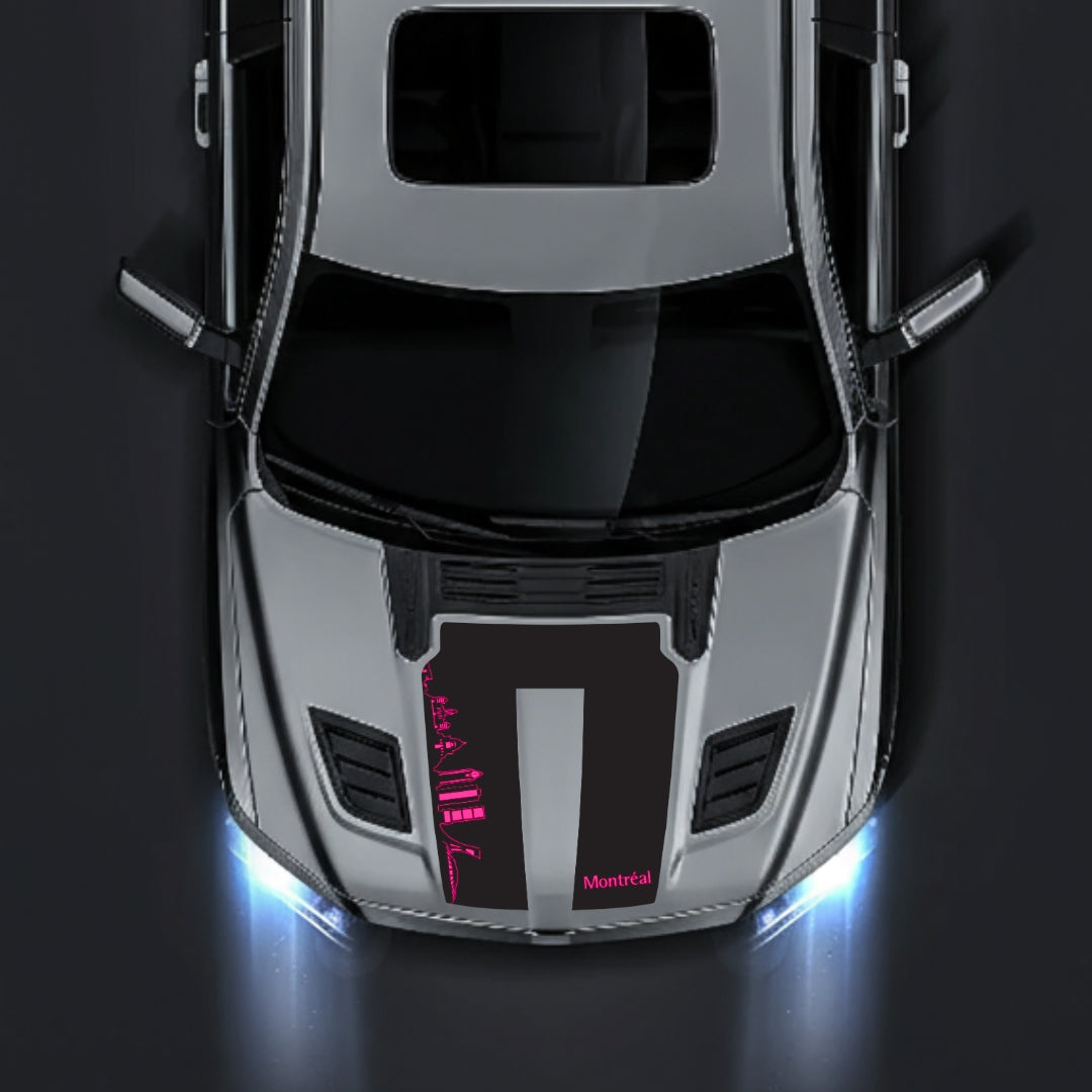 Hood Panel Decal/Sticker - Montreal Skyline Graphic Kit - For Dodge RAM 1500 2019-2025 - Premium Vinyl