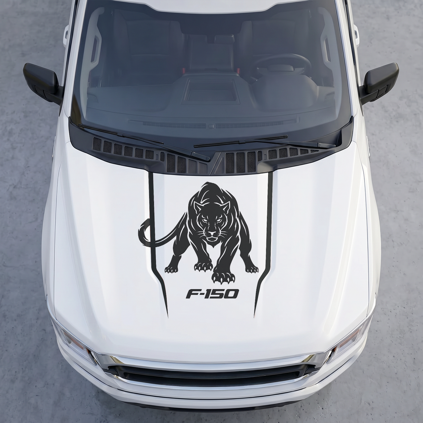 Hood Panel Decal/Sticker - Different Styles Graphic Decals Kit- For Ford F-150 2015-2020 - Premium Vinyl