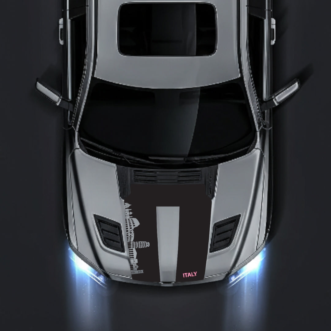 Hood Panel Decal/Sticker - Italy Skyline - Cut Graphic Kit - For Dodge RAM 1500 2019-2025 - Premium Vinyl
