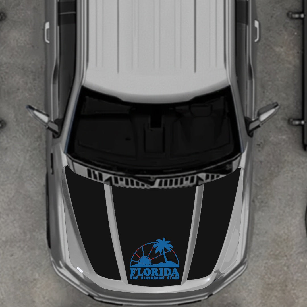 Hood Panel Decal/Sticker - Florida Graphic Kit - For Ford F-150 2020-2026 - Premium Vinyl