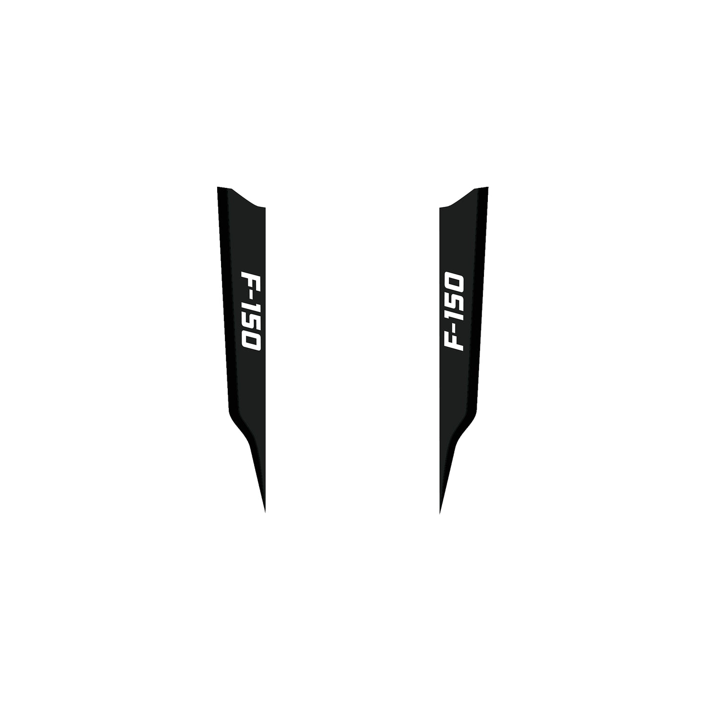 Hood Panel Decal/Sticker - Clean Sport Hood Cowl Accent Stripes – Dual Side Edge Matte Black Vinyl Decals with White Text Graphic Kit - For Ford F-150 F150 2015-2020 - Premium Vinyl