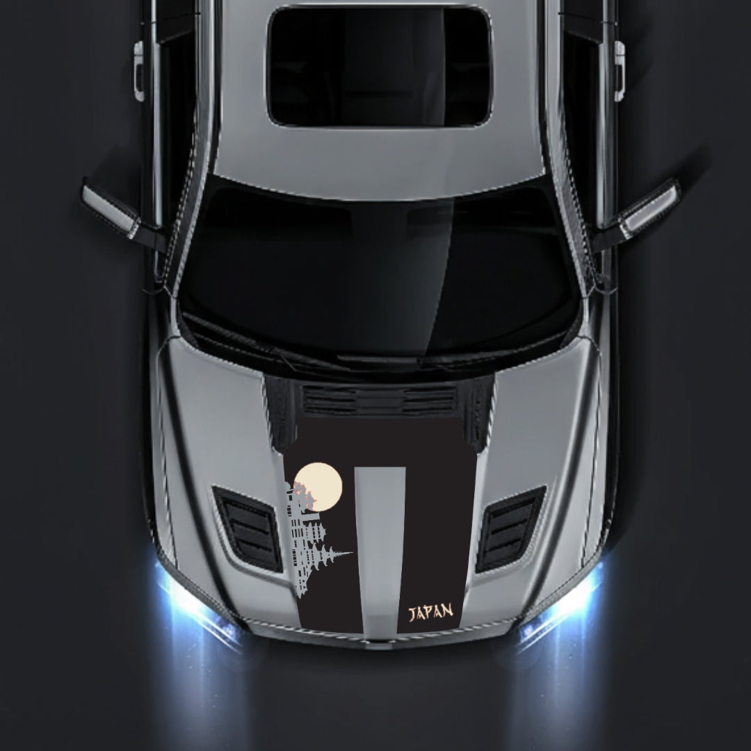 Hood Panel Decal/Sticker - Japan Skyline - Cut Graphic Kit - For Dodge RAM 1500 2019-2025 - Premium Vinyl