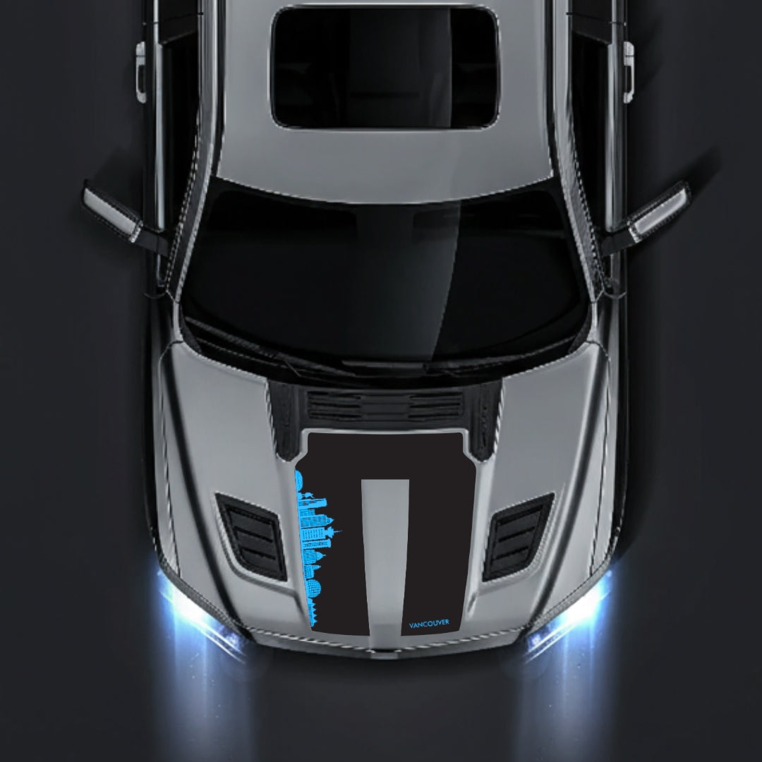 Hood Panel Decal/Sticker - Vancouver Skyline Graphic Kit - For Dodge RAM 1500 2019-2025 - Premium Vinyl