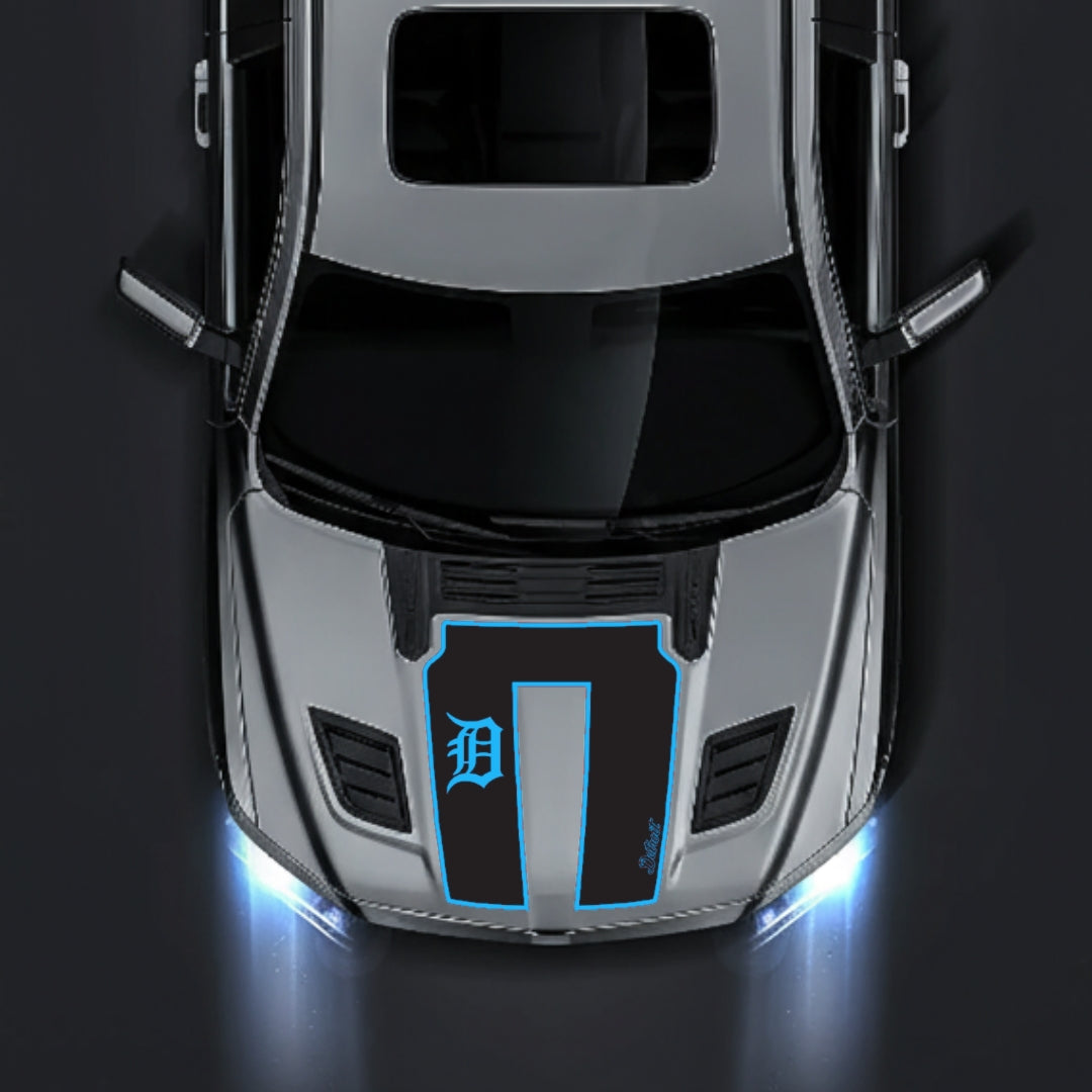 Hood Panel Decal/Sticker - Detroit Street - Border Graphic Kit - For Dodge RAM 1500 2019-2025 - Premium Vinyl