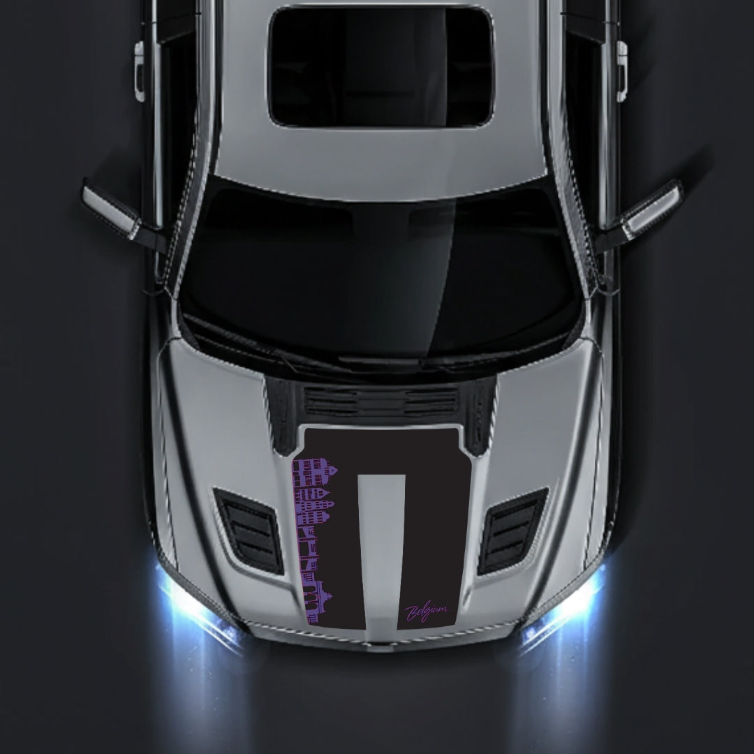 Hood Panel Decal/Sticker - Belgium Skyline Graphic Kit - For Dodge RAM 1500 2019-2025 - Premium Vinyl