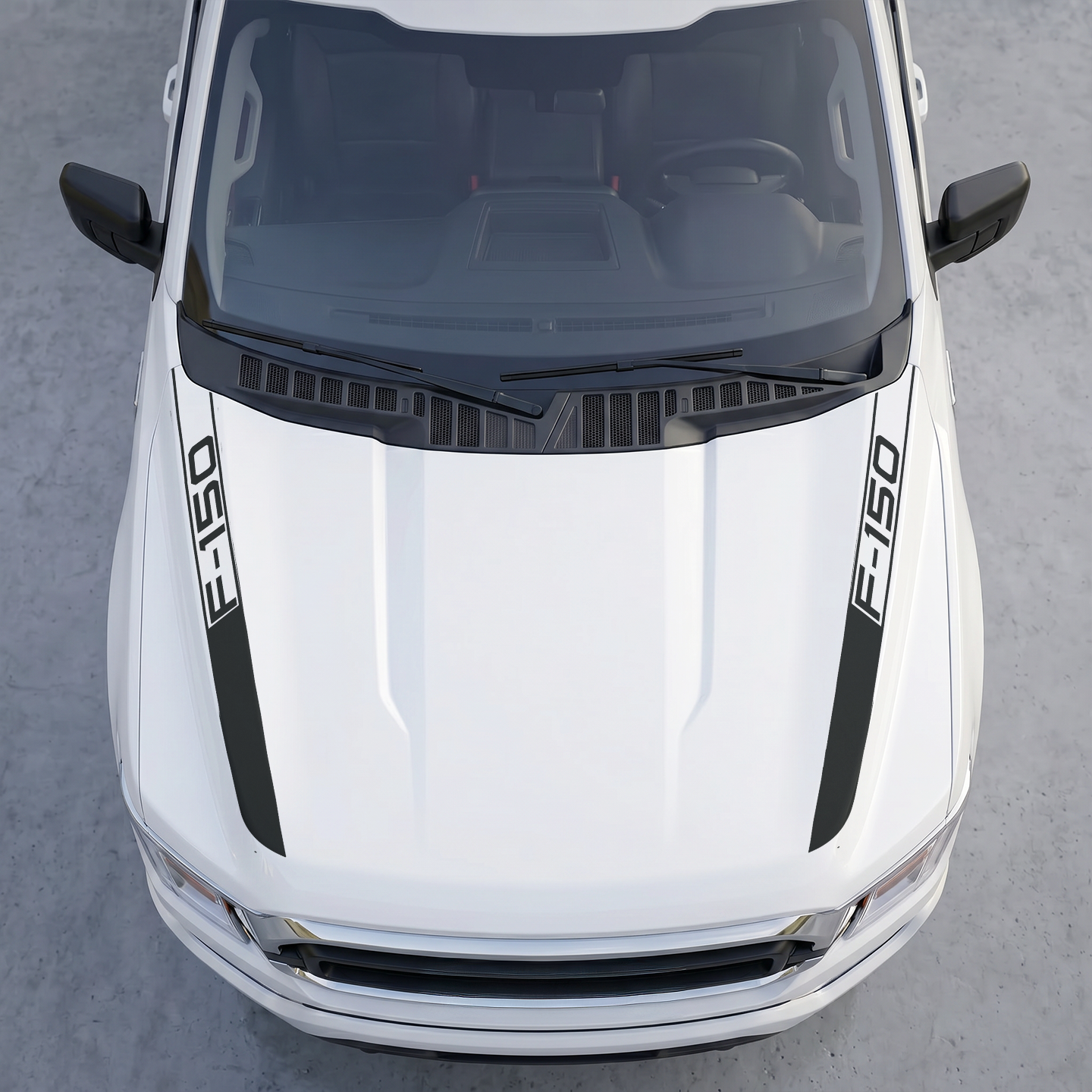 Hood Panel Decal/Sticker - Different Styles Graphic Decals Kit- For Ford F-150 2015-2020 - Premium Vinyl