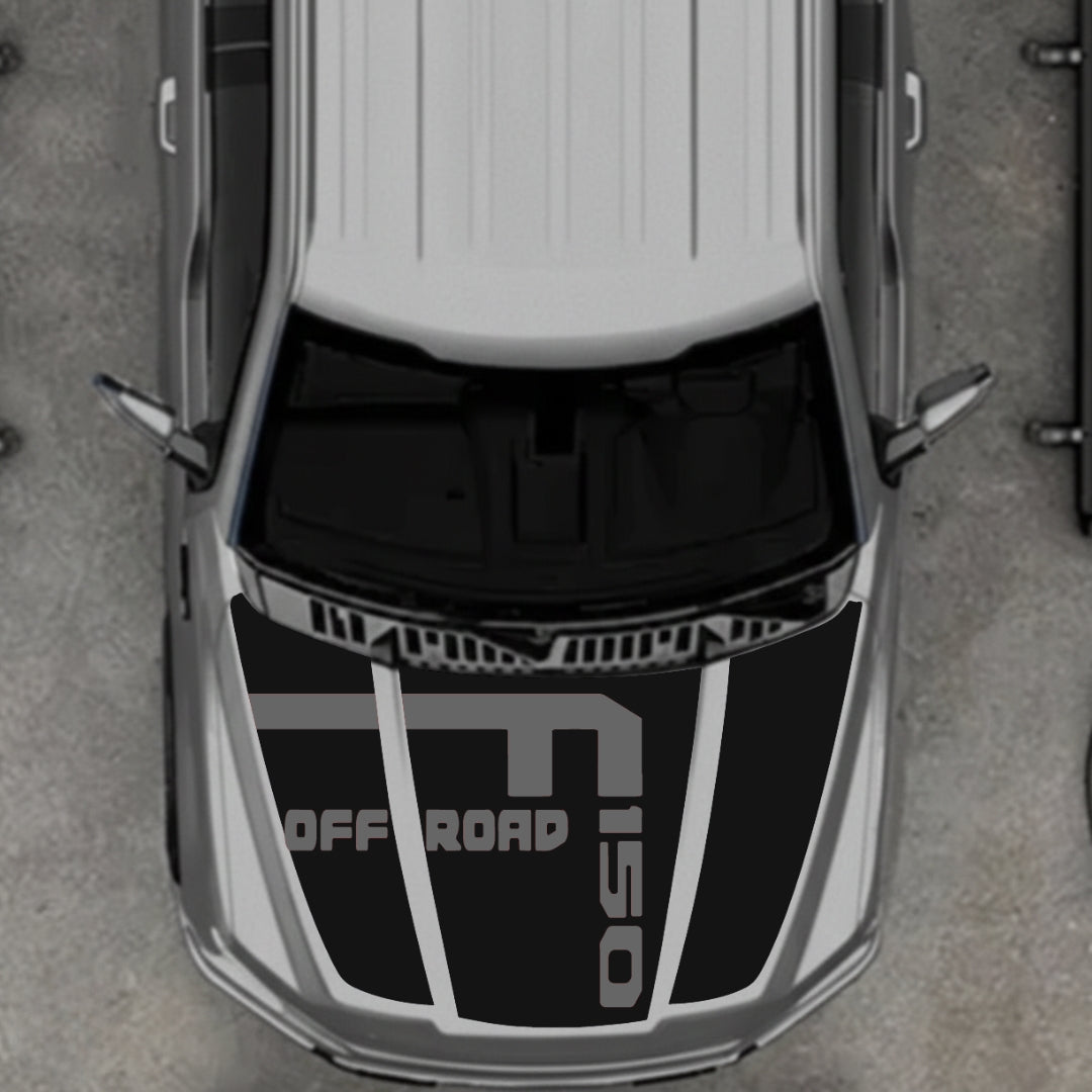 Hood Panel Decal/Sticker - Style 7 Graphic Kit - For Ford F-150 2020-2026 - Premium Vinyl
