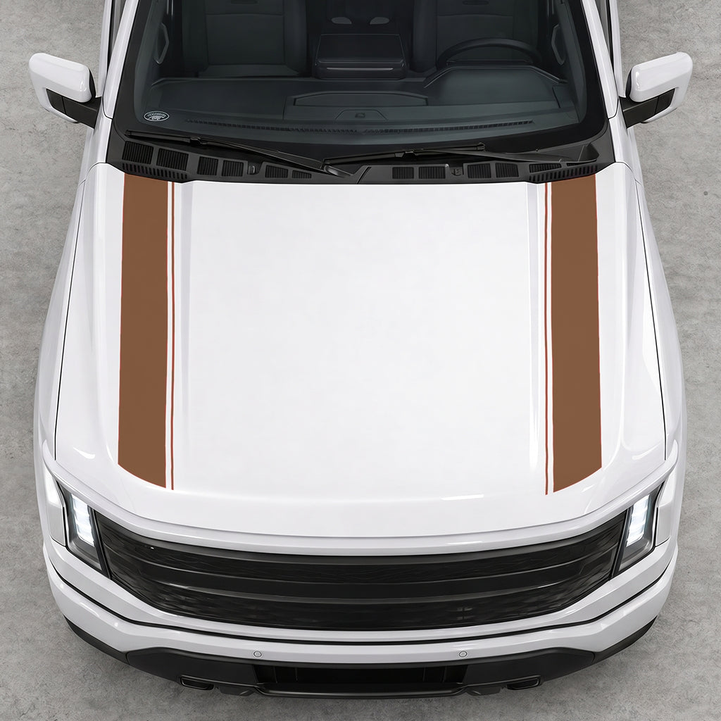 Hood Panel Decal/Sticker - Double Side Solid Graphic Decal Graphic Kit - For Ford F-150 2015-2020 - Premium Vinyl