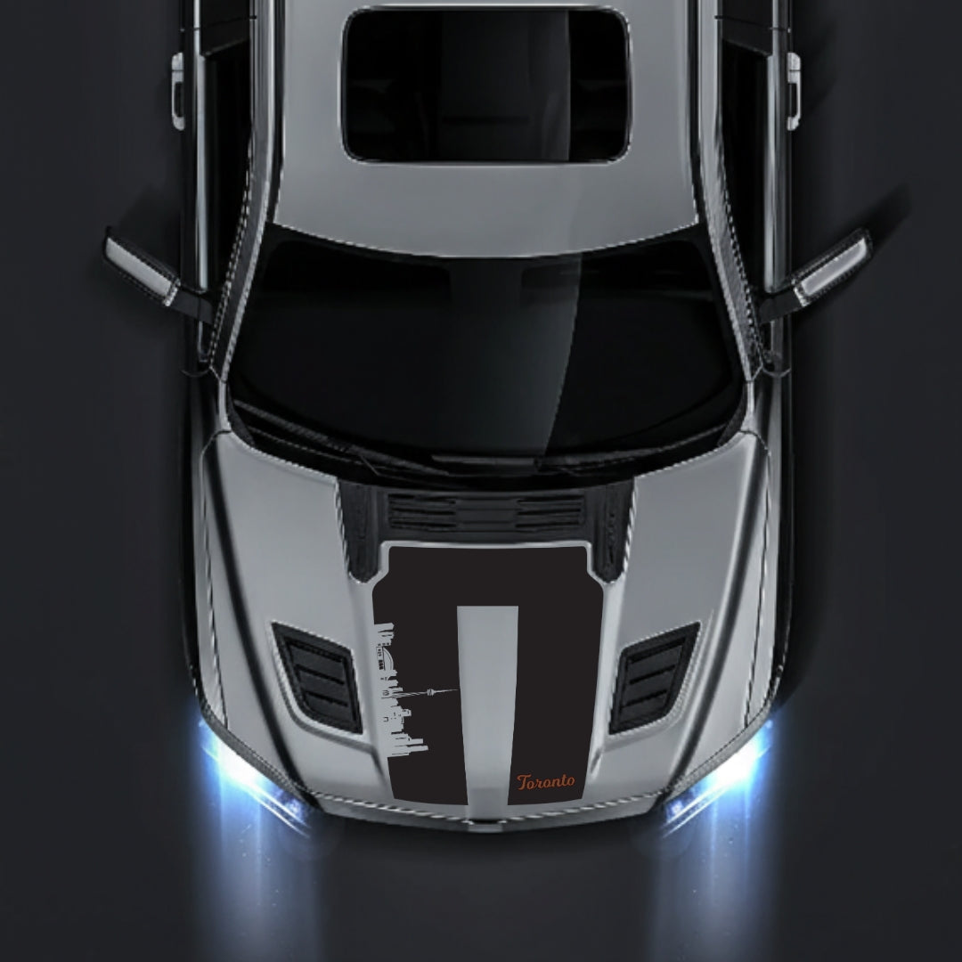 Hood Panel Decal/Sticker - Toronto Skyline - Cut Graphic Kit - For Dodge RAM 1500 2019-2025 - Premium Vinyl