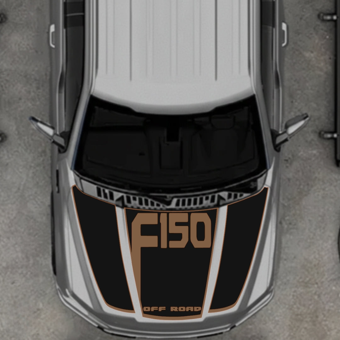 Hood Panel Decal/Sticker - Style 12 Graphic Kit - For Ford F-150 2020-2026 - Premium Vinyl