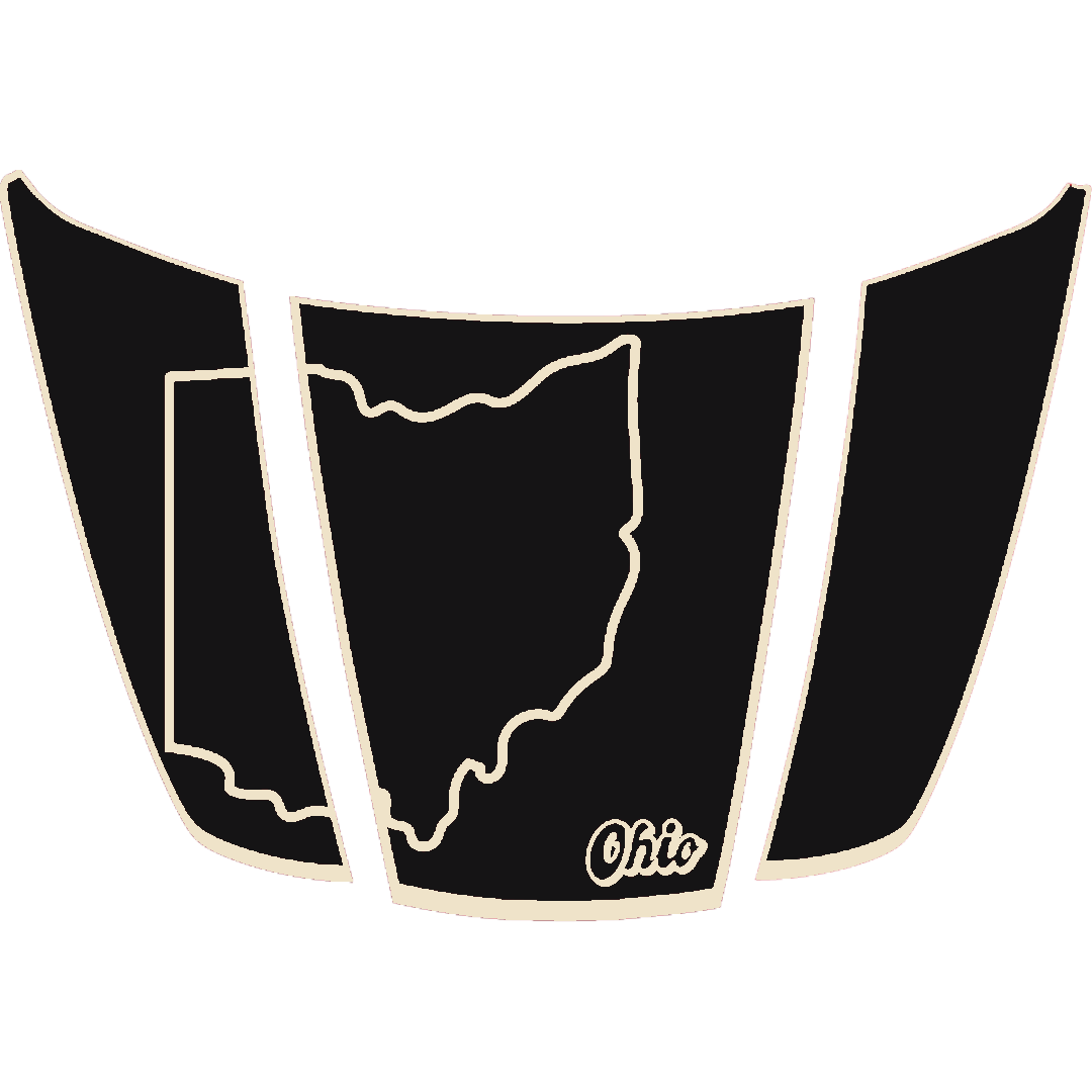 Hood Panel Decal/Sticker - Ohio - Border Graphic Kit - For Ford F-150 2020-2026 - Premium Vinyl