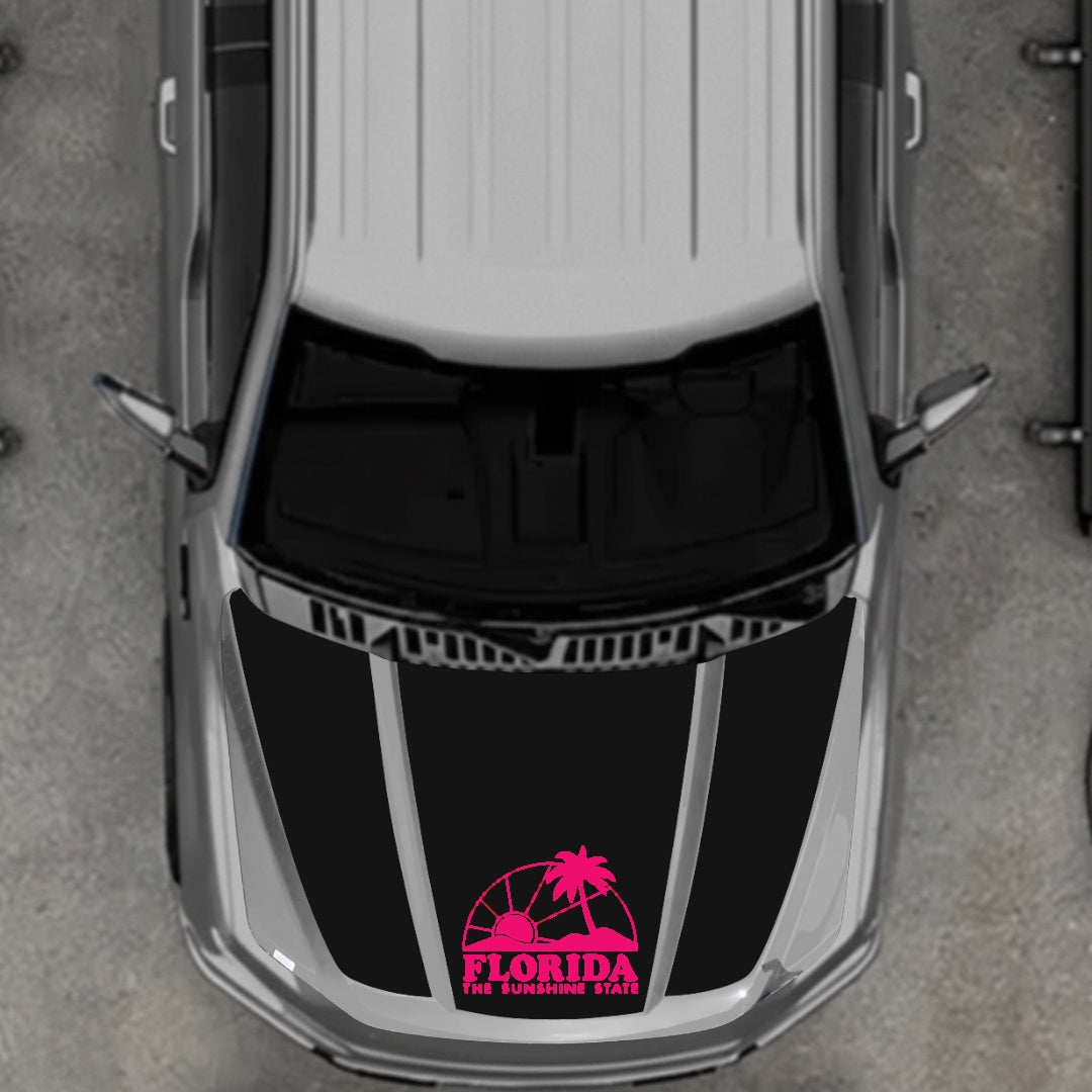 Hood Panel Decal/Sticker - Florida Graphic Kit - For Ford F-150 2020-2026 - Premium Vinyl