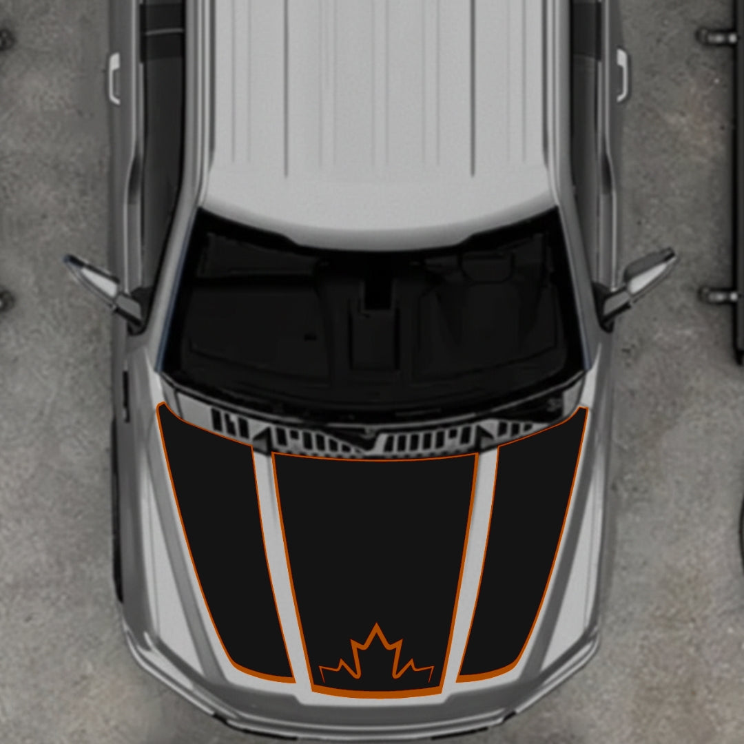 Hood Panel Decal/Sticker - Canada Style 9 Graphic Kit - For Ford F-150 2020-2026 - Premium Vinyl