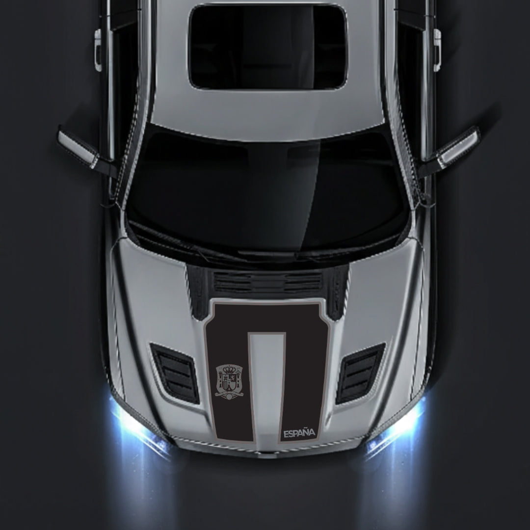 Performance Hood Panel Decal/Sticker - Spain - Cut - Border Graphic Kit - For Dodge RAM 1500 2019-2025 - Premium Vinyl