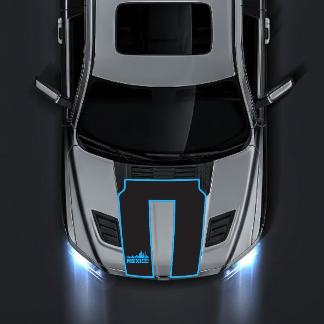 Hood Panel Decal/Sticker - Mexico - Border Graphic Kit - For Dodge RAM 1500 2019-2025 - Premium Vinyl