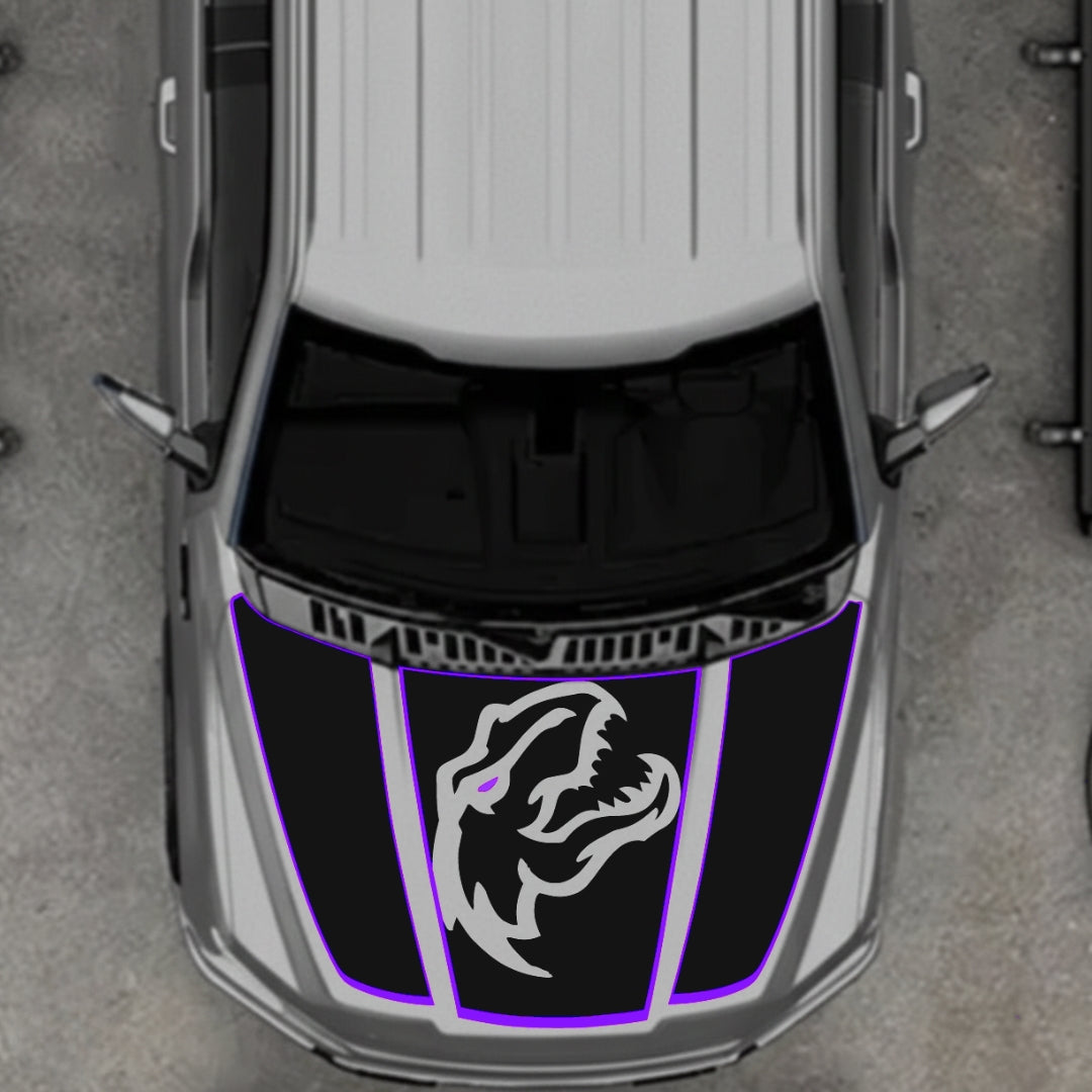 Hood Panel Decal/Sticker - Rex Style 4 Graphic Kit - For Ford F-150 2020-2026 - Premium Vinyl