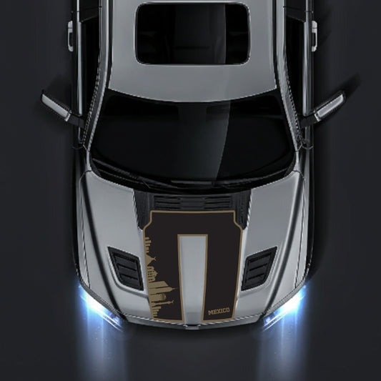 Performance Hood Panel Decal/Sticker - Mexico Skyline - Border Graphic Kit - For Dodge RAM 1500 2019-2025 - Premium Vinyl