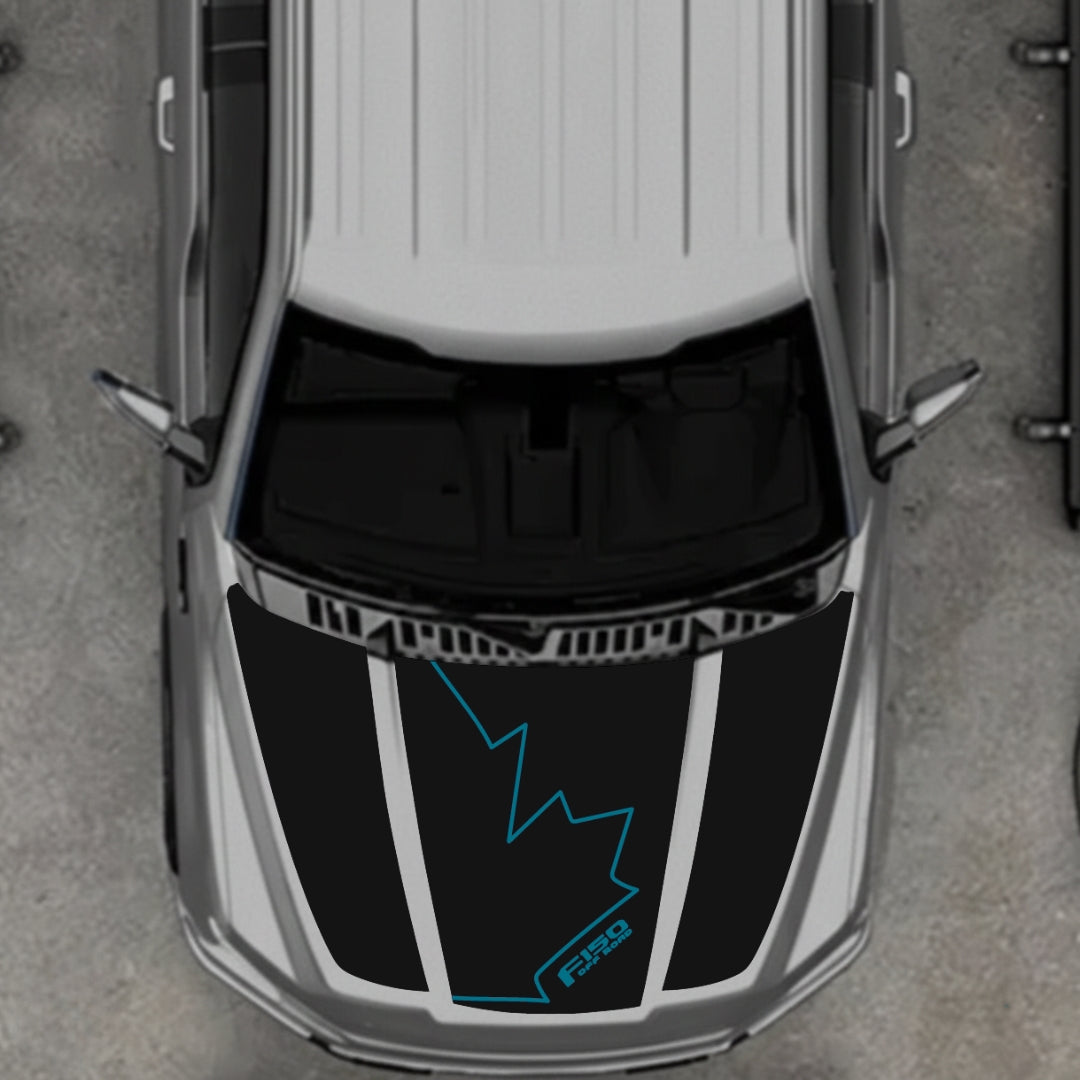 Hood Panel Decal/Sticker - Canada Style 20 Graphic Kit - For Ford F-150 2020-2026 - Premium Vinyl