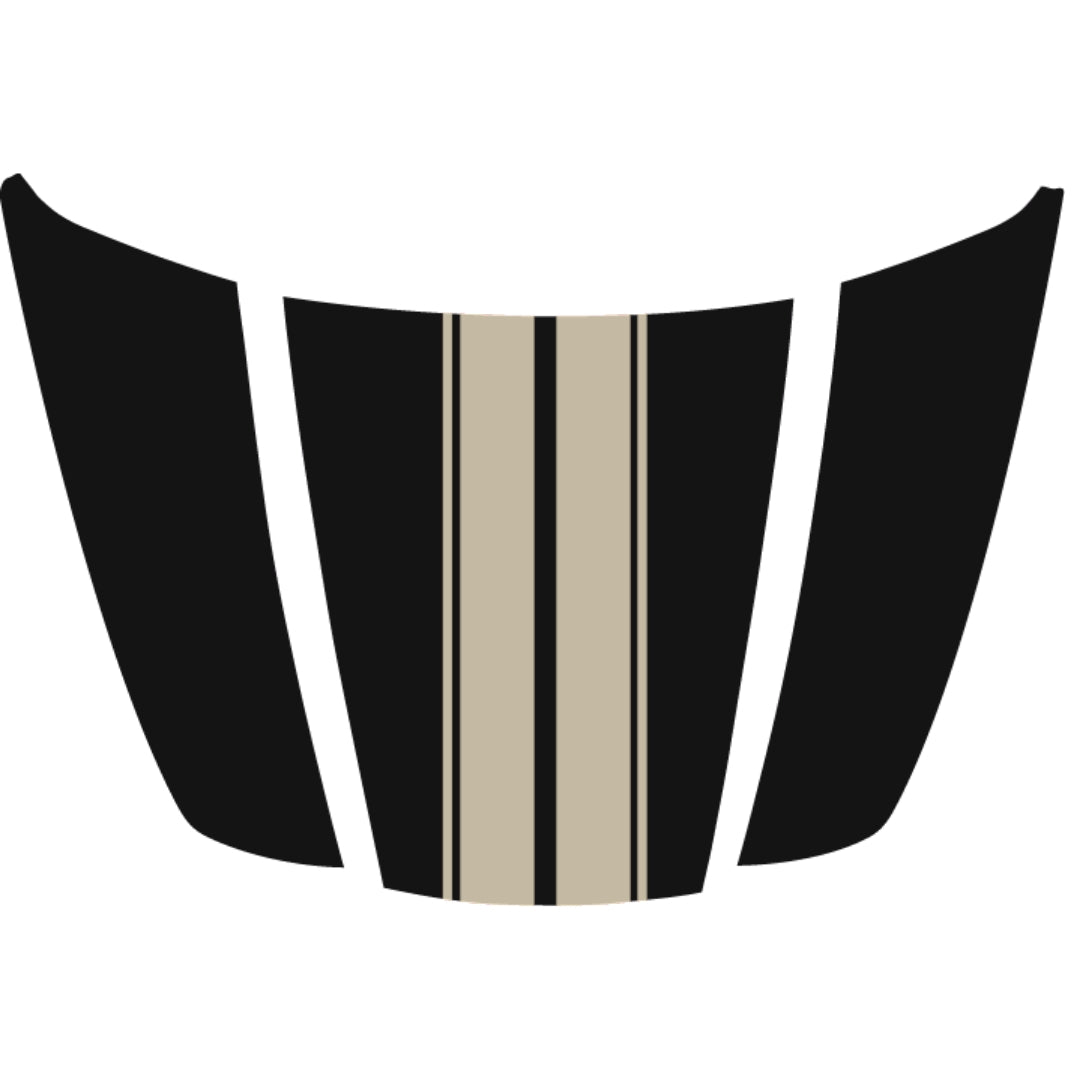 Hood Panel Decal/Sticker - Bars Style Graphic Kit - For Ford F-150 2020-2026 - Premium Vinyl