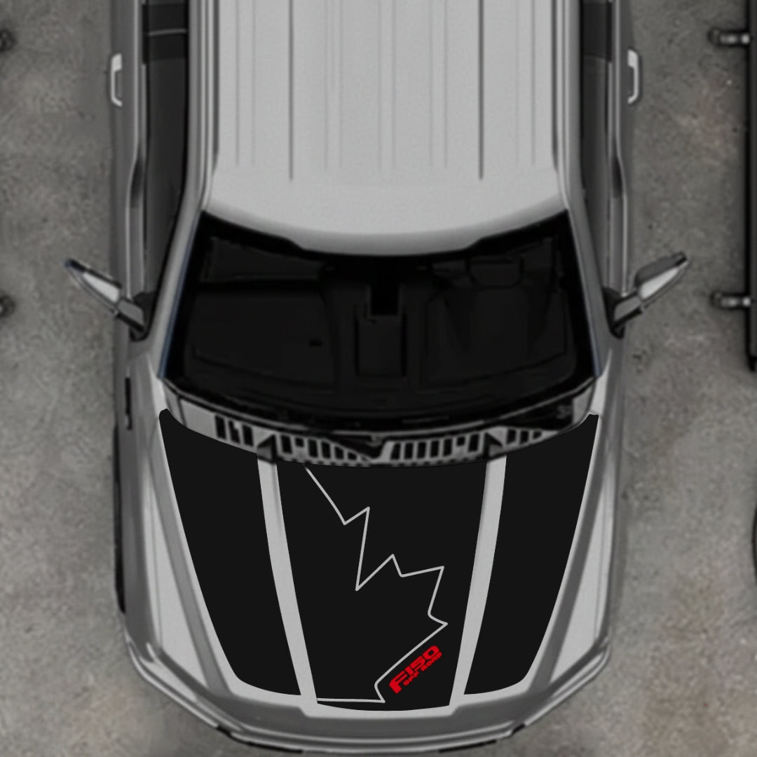 Hood Panel Decal/Sticker - Canada Style 15 Graphic Kit - For Ford F-150 2020-2026 - Premium Vinyl