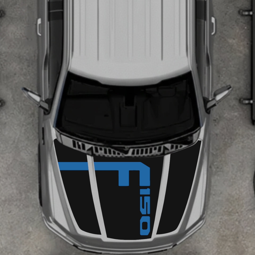 Hood Panel Decal/Sticker - Style 9 Graphic Kit - For Ford F-150 2020-2026 - Premium Vinyl