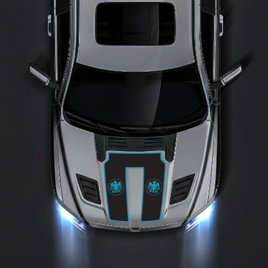 Hood Panel Decal/Sticker - Germany Visual Identity - Border Graphic Kit - For Dodge RAM 1500 2019-2025 - Premium Vinyl
