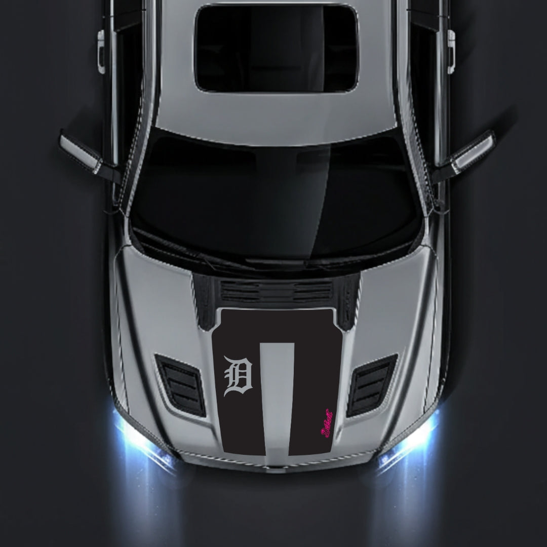 Hood Panel Decal/Sticker - Detroit Street - Cut Graphic Kit - For Dodge RAM 1500 2019-2025 - Premium Vinyl