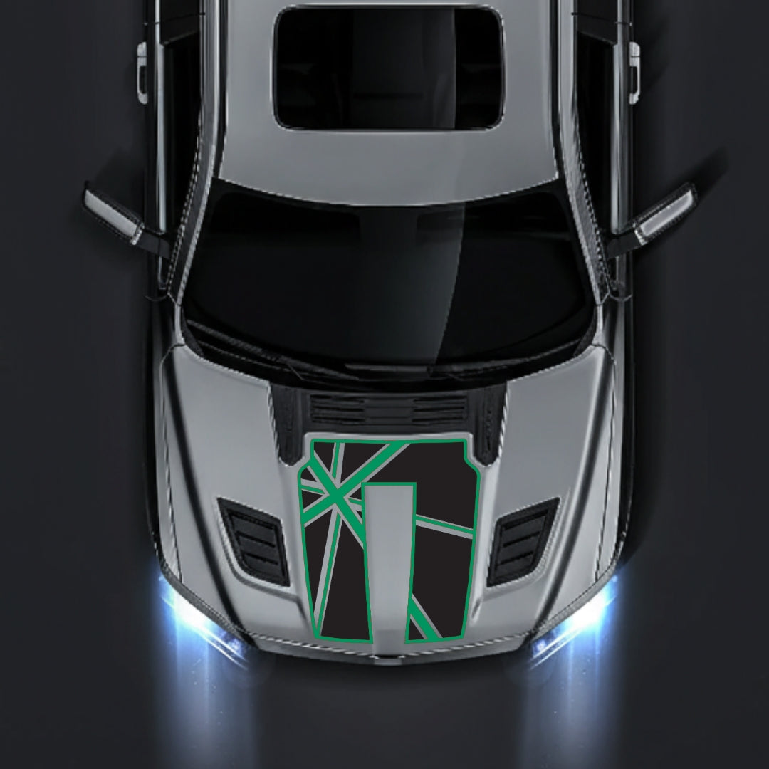 Hood Panel Decal/Sticker - England - Cut - Border Graphic Kit - For Dodge RAM 1500 2019-2025 - Premium Vinyl