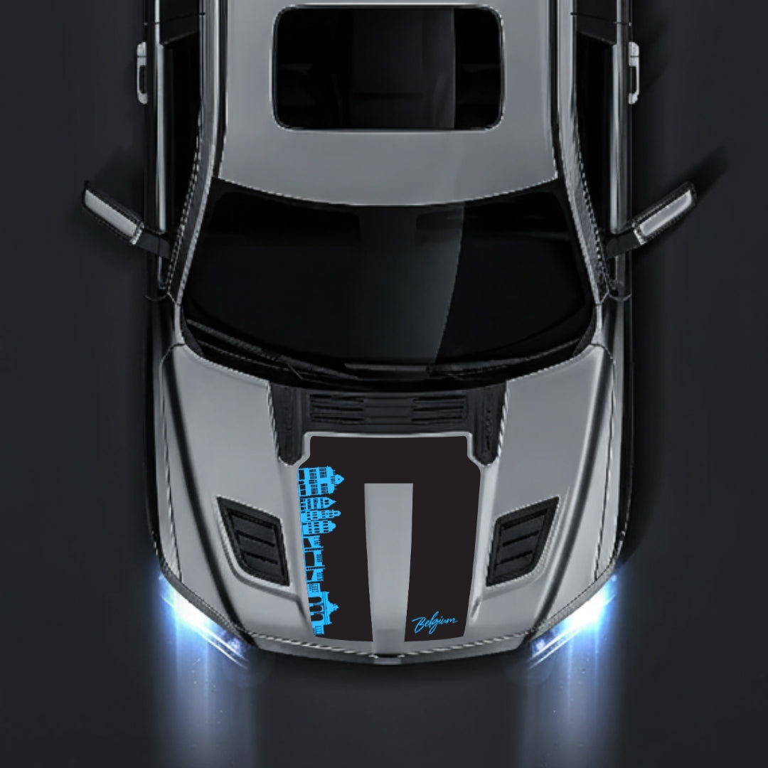 Hood Panel Decal/Sticker - Belgium Skyline Graphic Kit - For Dodge RAM 1500 2019-2025 - Premium Vinyl