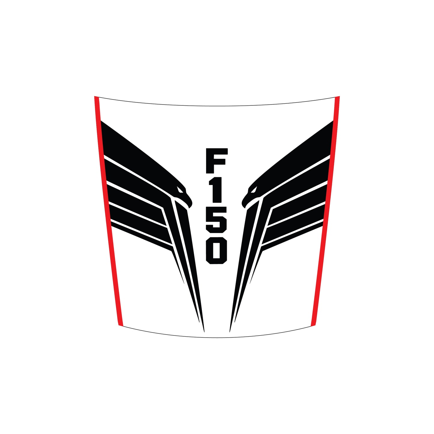 Hood Panel Decal/Sticker - Twin Eagle Wings Graphic Decal Graphic Kit - For Ford F-150 2015-2020 - Premium Vinyl