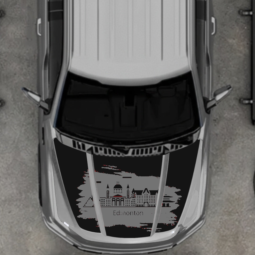 Hood Panel Decal/Sticker - Edmonton Graphic Kit - For Ford F-150 2020-2026 - Premium Vinyl
