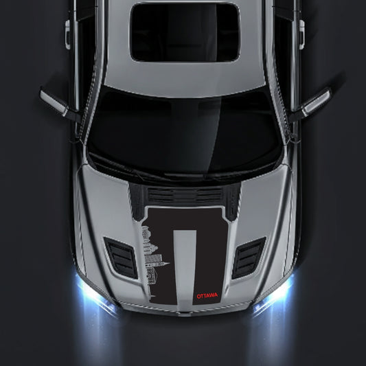 Hood Panel Decal/Sticker - Ottawa Skyline - Cut Graphic Kit - For Dodge RAM 1500 2019-2025 - Premium Vinyl