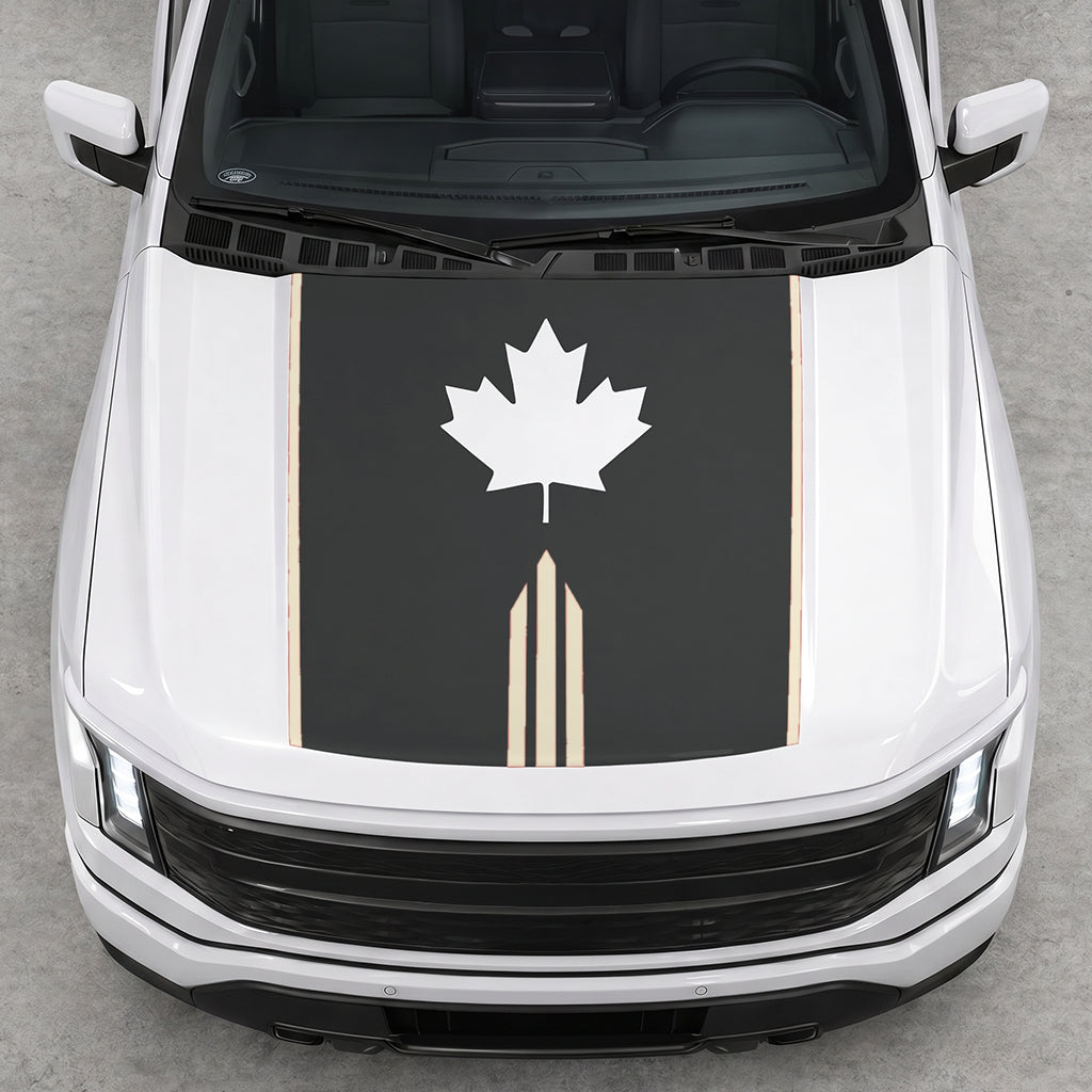 Hood Panel Decal/Sticker - Maple Graphic Decal Graphic Kit - For Ford F-150 2015-2020 - Premium Vinyl