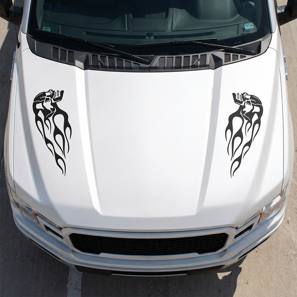 Hood Panel Decal/Sticker - Different Styles Graphic Decals Kit- For Ford F-150 2015-2020 - Premium Vinyl