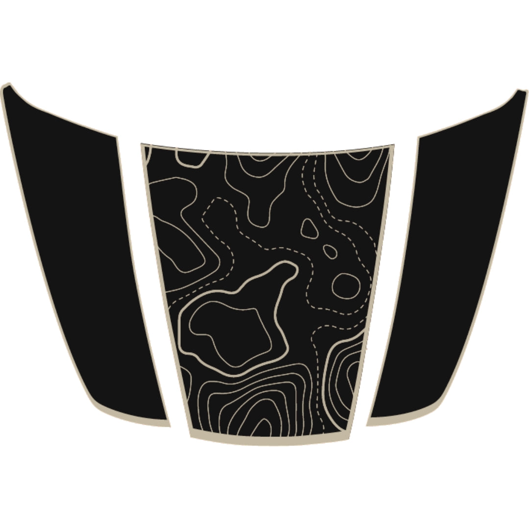 Hood Panel Decal/Sticker - Style 1 - Border Graphic Kit - For Ford F-150 2020-2026 - Premium Vinyl