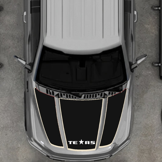 Hood Panel Decal/Sticker - Texas - Cut - Border Graphic Kit - For Ford F-150 2020-2026 - Premium Vinyl