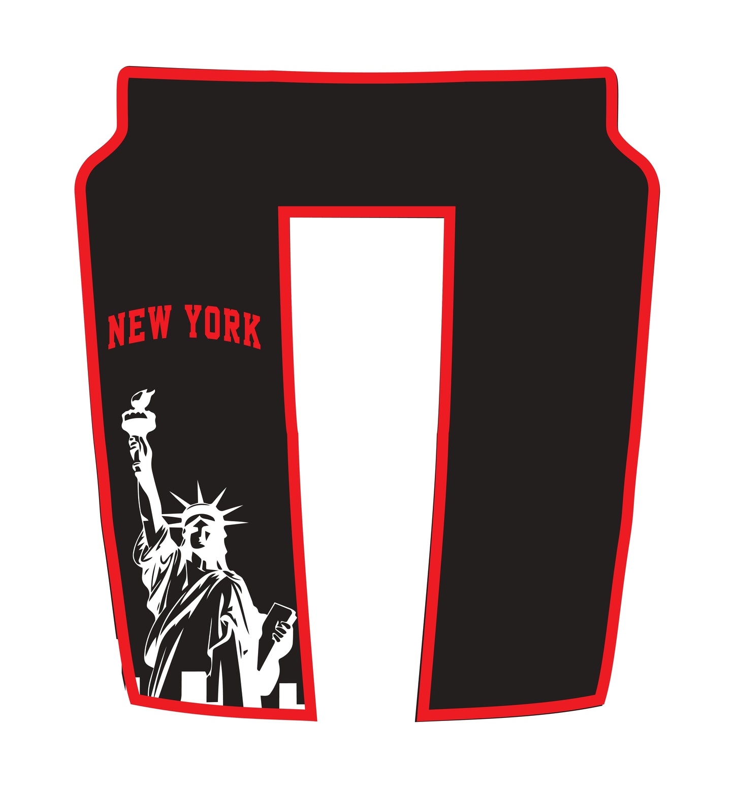 Hood Panel Decal/Sticker - New York - Cut - Border Graphic Kit - For Dodge RAM 1500 2019-2025 - Premium Vinyl