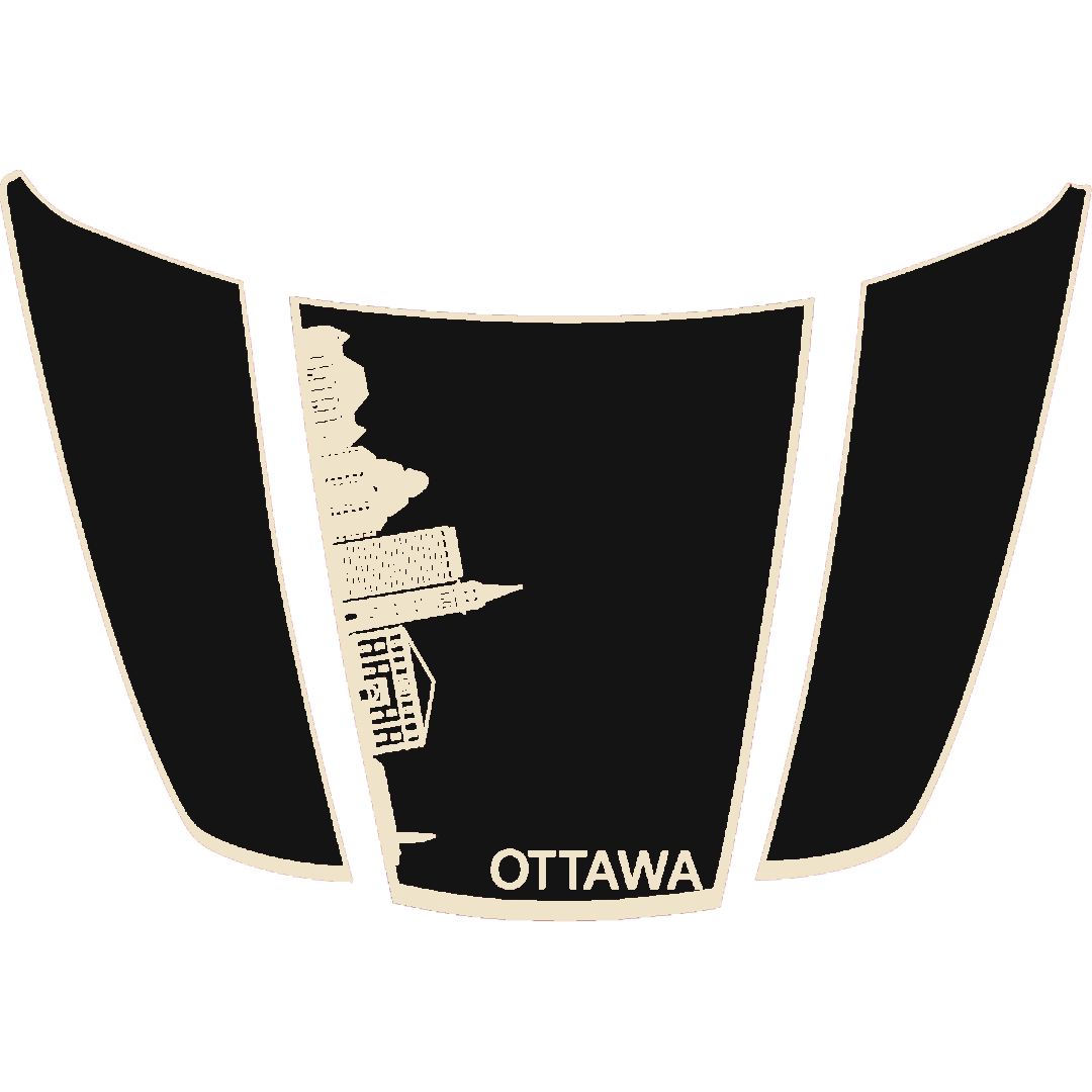 Hood Panel Decal/Sticker - Ottawa Skyline - Border Graphic Kit - For Ford F-150 2020-2026 - Premium Vinyl