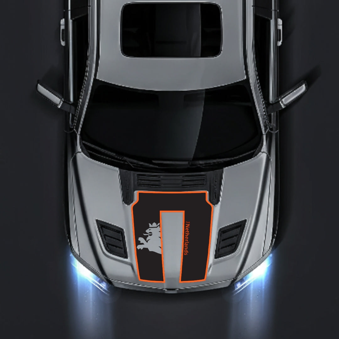 Hood Panel Decal/Sticker - Netherlands - Cut - Border Graphic Kit - For Dodge RAM 1500 2019-2025 - Premium Vinyl