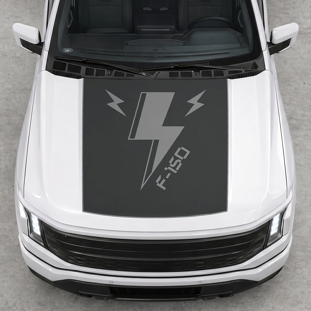 Hood Panel Decal/Sticker - Triple Electric Graphic Decal Graphic Kit - For FORD F-150 2015-2020 - Premium Vinyl