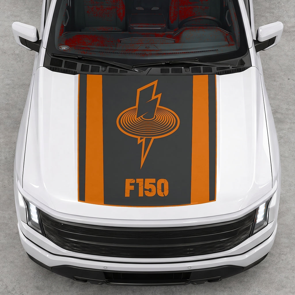 Hood Panel Decal/Sticker - Magnetic Field Graphic Decal Graphic Kit - For FORD F-150 2015-2020 - Premium Vinyl