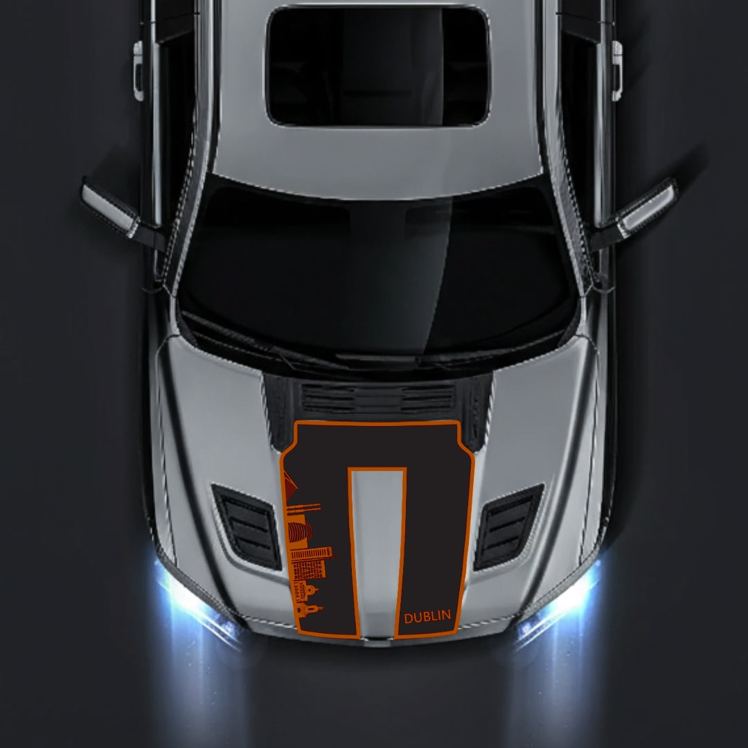 Performance Hood Panel Decal/Sticker - Dublin Skyline - Border Graphic Kit - For Dodge RAM 1500 2019-2025 - Premium Vinyl