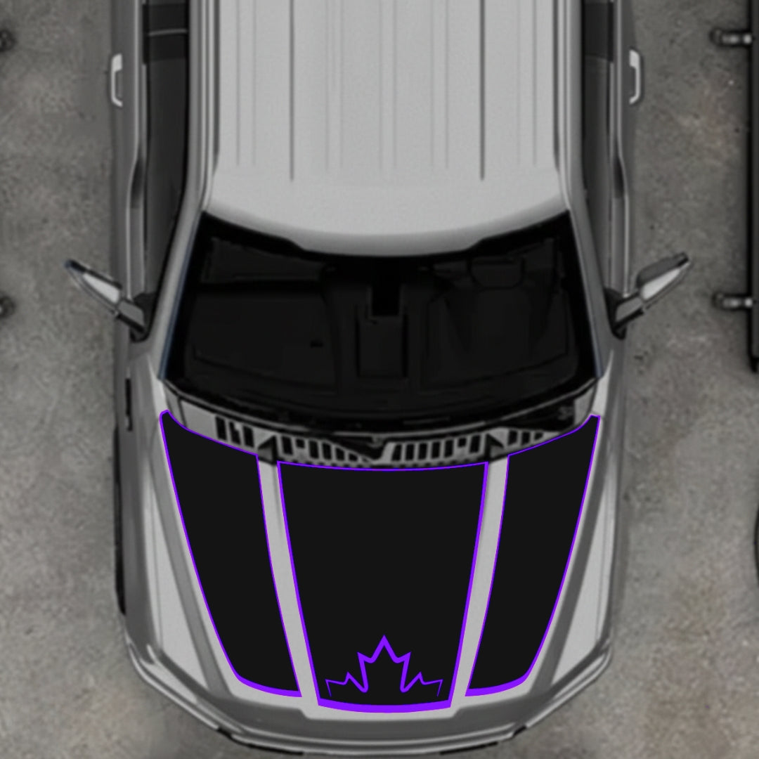 Hood Panel Decal/Sticker - Canada Style 9 Graphic Kit - For Ford F-150 2020-2026 - Premium Vinyl