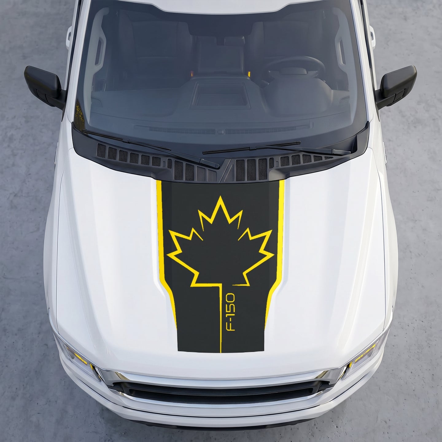 Hood Panel Decal/Sticker - Canadian Maple Leaf Hood Decal – Bold  Line Patriot Graphic Vinyl Sticker Graphic Kit - For Ford F-150 F150 2015-2020 - Premium Vinyl