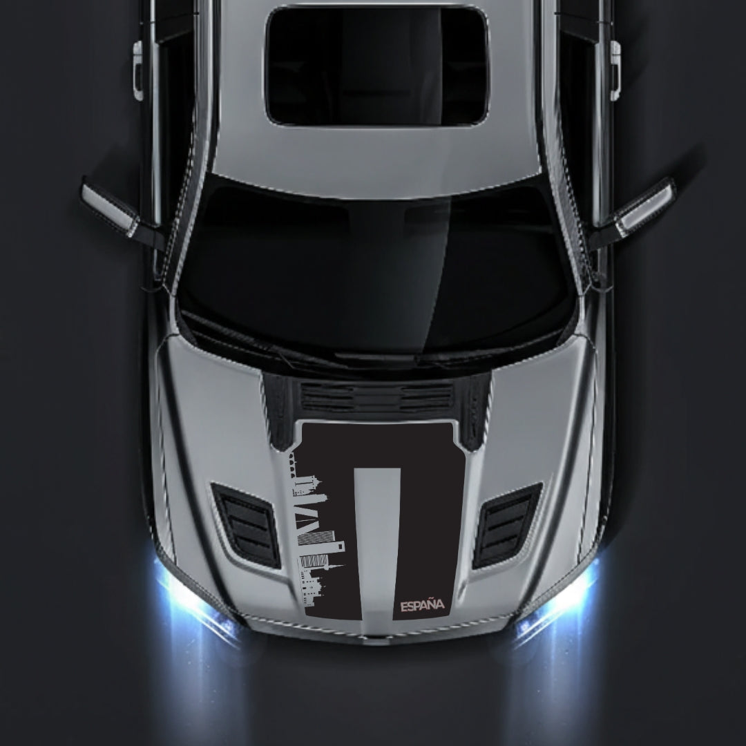 Hood Panel Decal/Sticker - Spain Skyline - Cut Graphic Kit - For Dodge RAM 1500 2019-2025 - Premium Vinyl