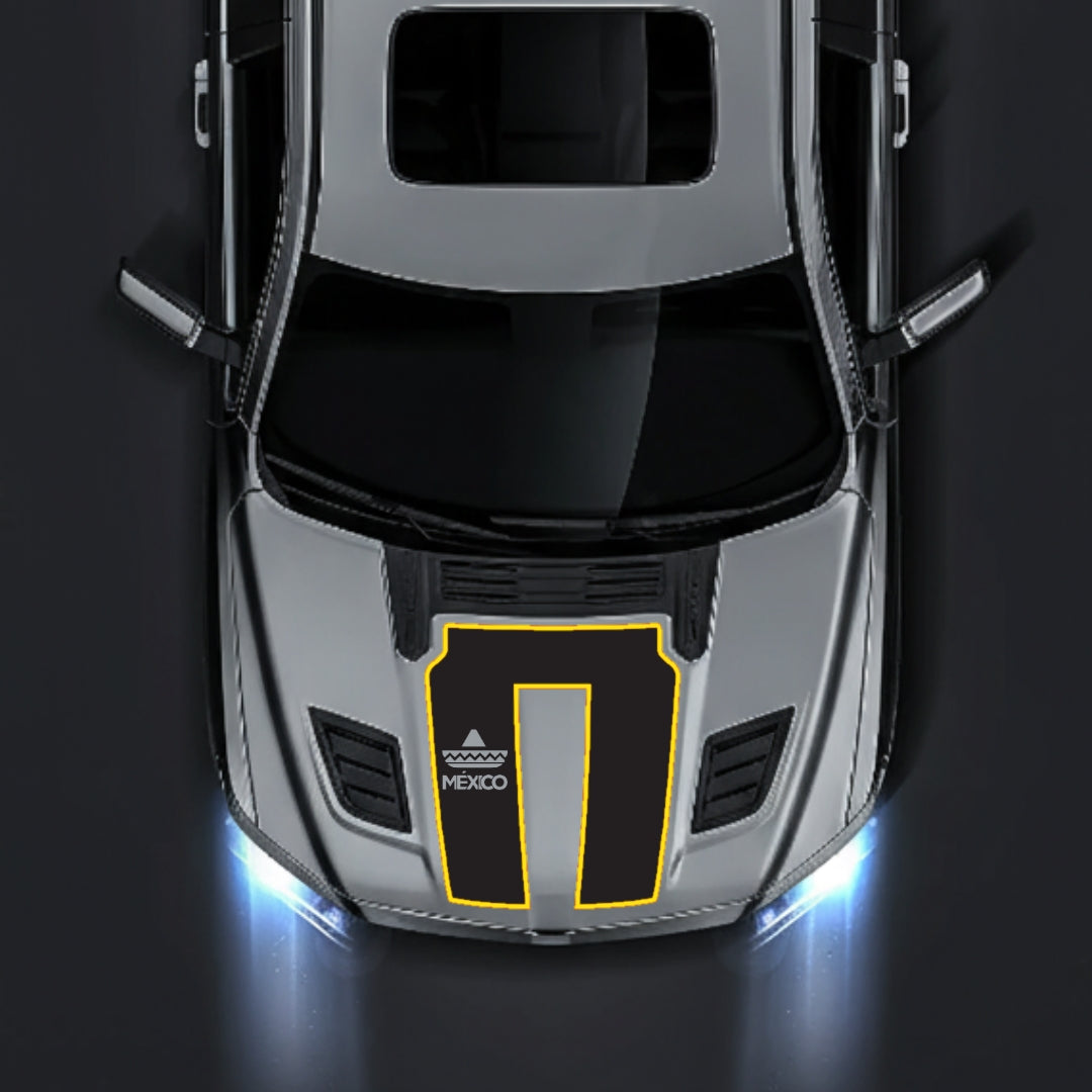 Hood Panel Decal/Sticker - Mexico Heritage - Cut - Border Graphic Kit - For Dodge RAM 1500 2019-2025 - Premium Vinyl