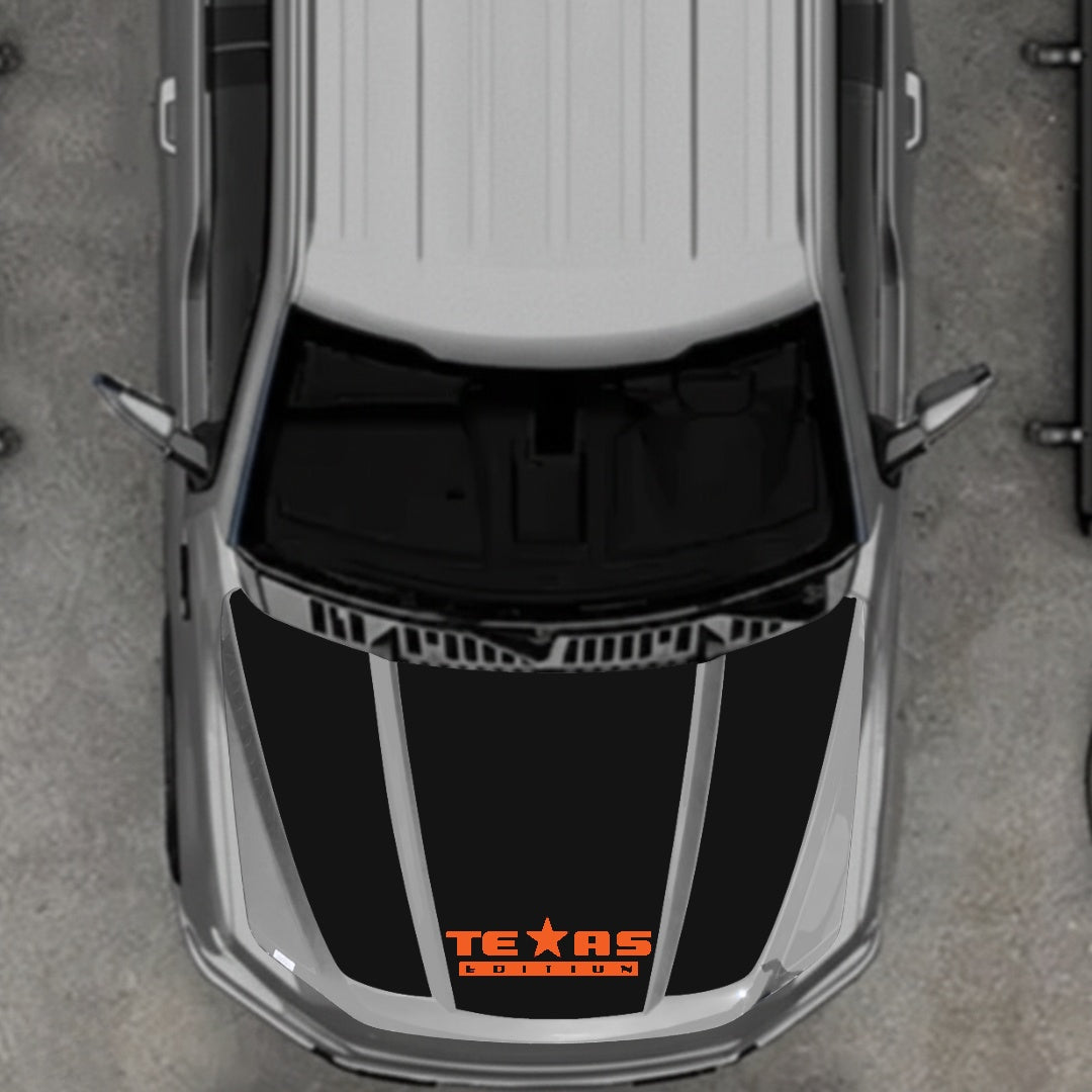 Hood Panel Decal/Sticker - Texas Graphic Kit - For Ford F-150 2020-2026 - Premium Vinyl