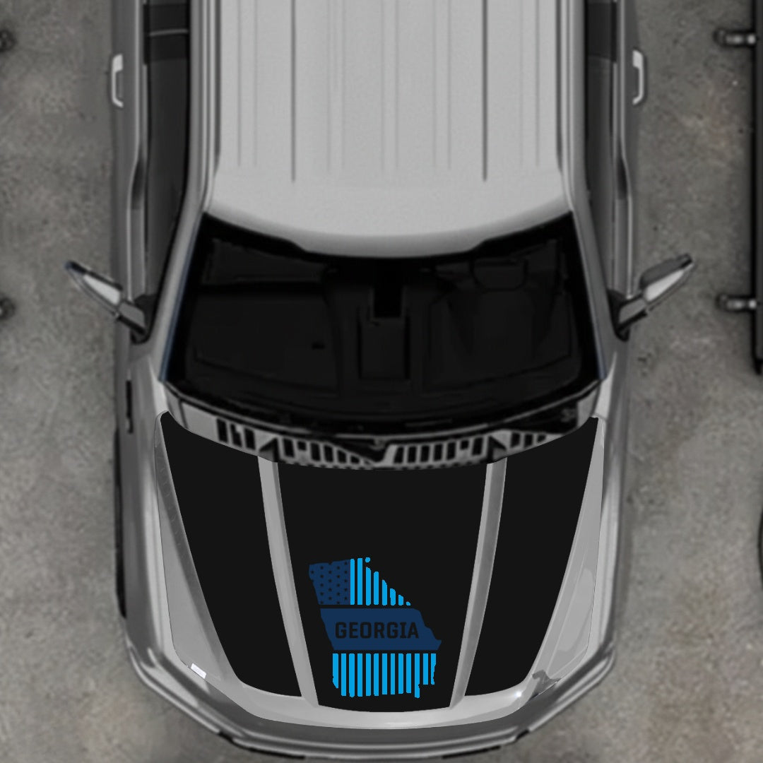 Hood Panel Decal/Sticker - Georgia Graphic Kit - For Ford F-150 2020-2026 - Premium Vinyl